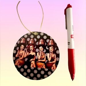 Retro Salon Ornament with Vintage Design